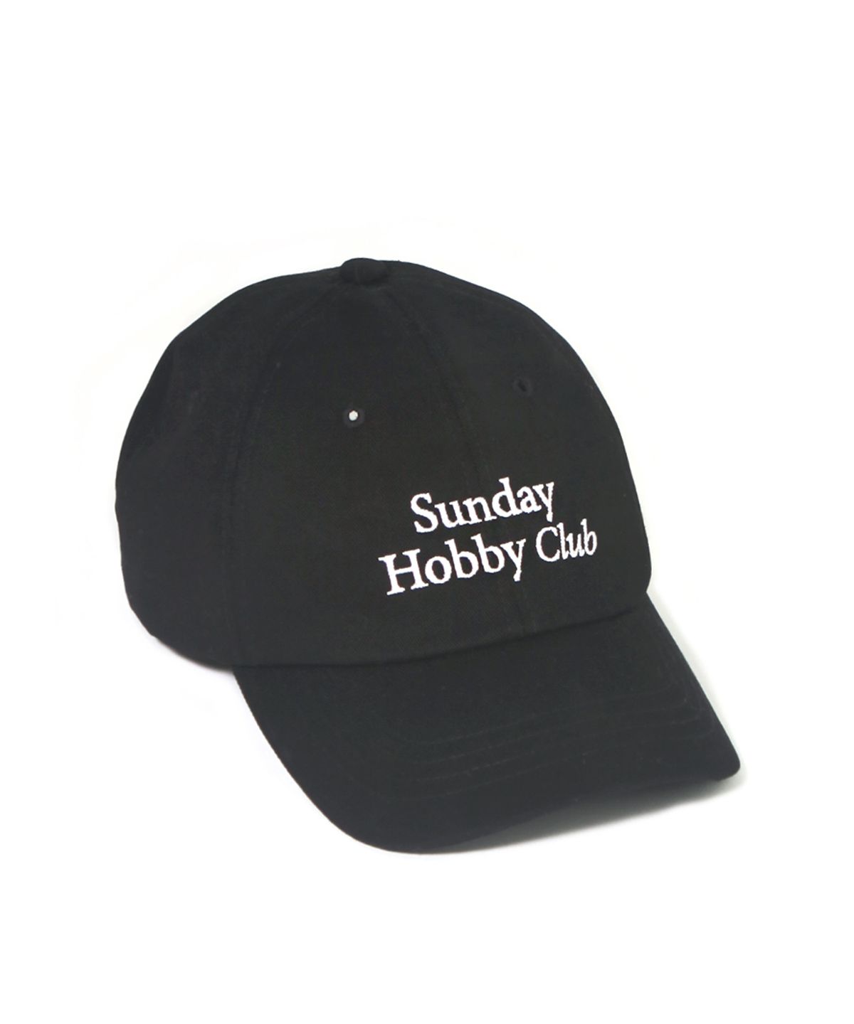 선데이하비클럽(SUNDAY HOBBY CLUB) 시그니처 로고 커브캡-블랙