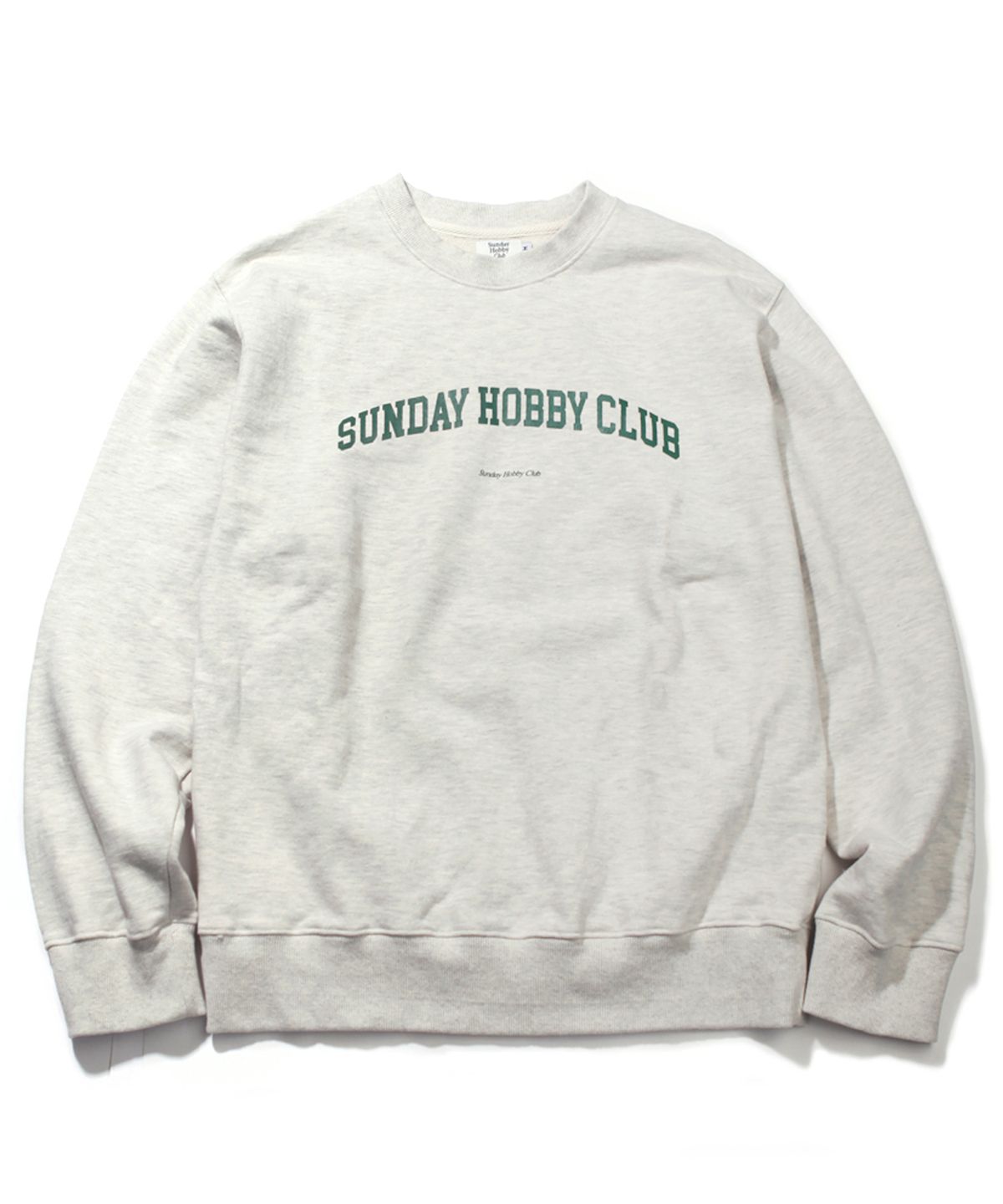 선데이하비클럽(SUNDAY HOBBY CLUB) 아치 SHC 스웨트셔츠-오트밀