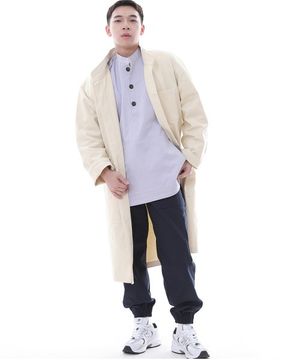 퍼티그 롤업 롱 트렌치 버튼코트 FBL-700 크림