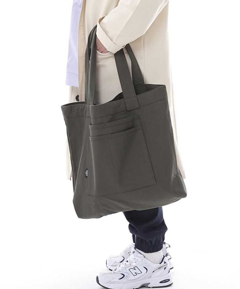 프리스타일 라이프 심플 빅사이즈 에코백 FLB-102 카키