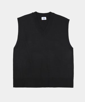 시티보이 브이넥 니트베스트_블랙