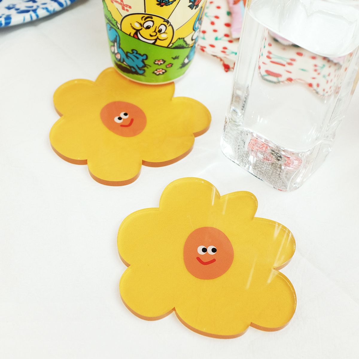 벌룬프렌즈(BALLOON FRIENDS) BFMA 아크릴 코스터 - 에그플라워
