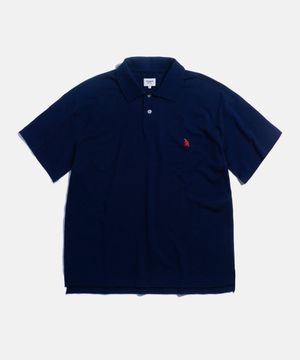 Over Pique Polo Shirt Navy