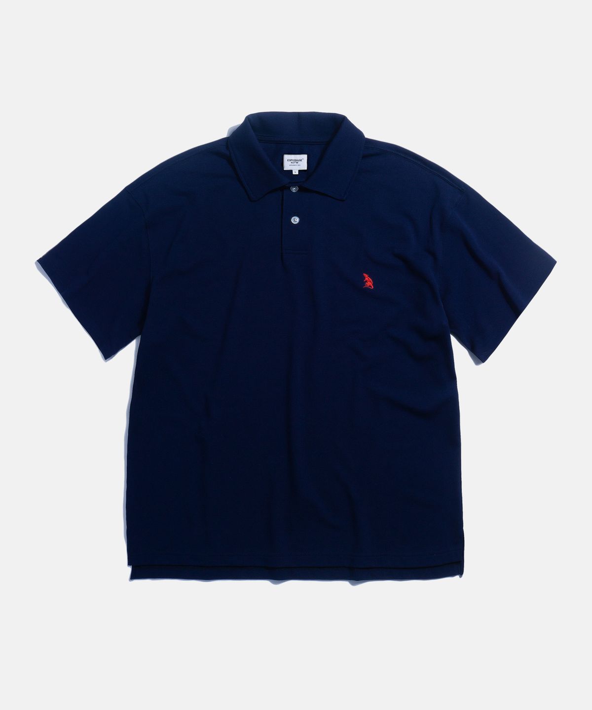 에스피오나지(ESPIONAGE) Over Pique Polo Shirt Navy