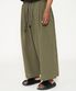 린넨 배기 와이드 팬츠 카키