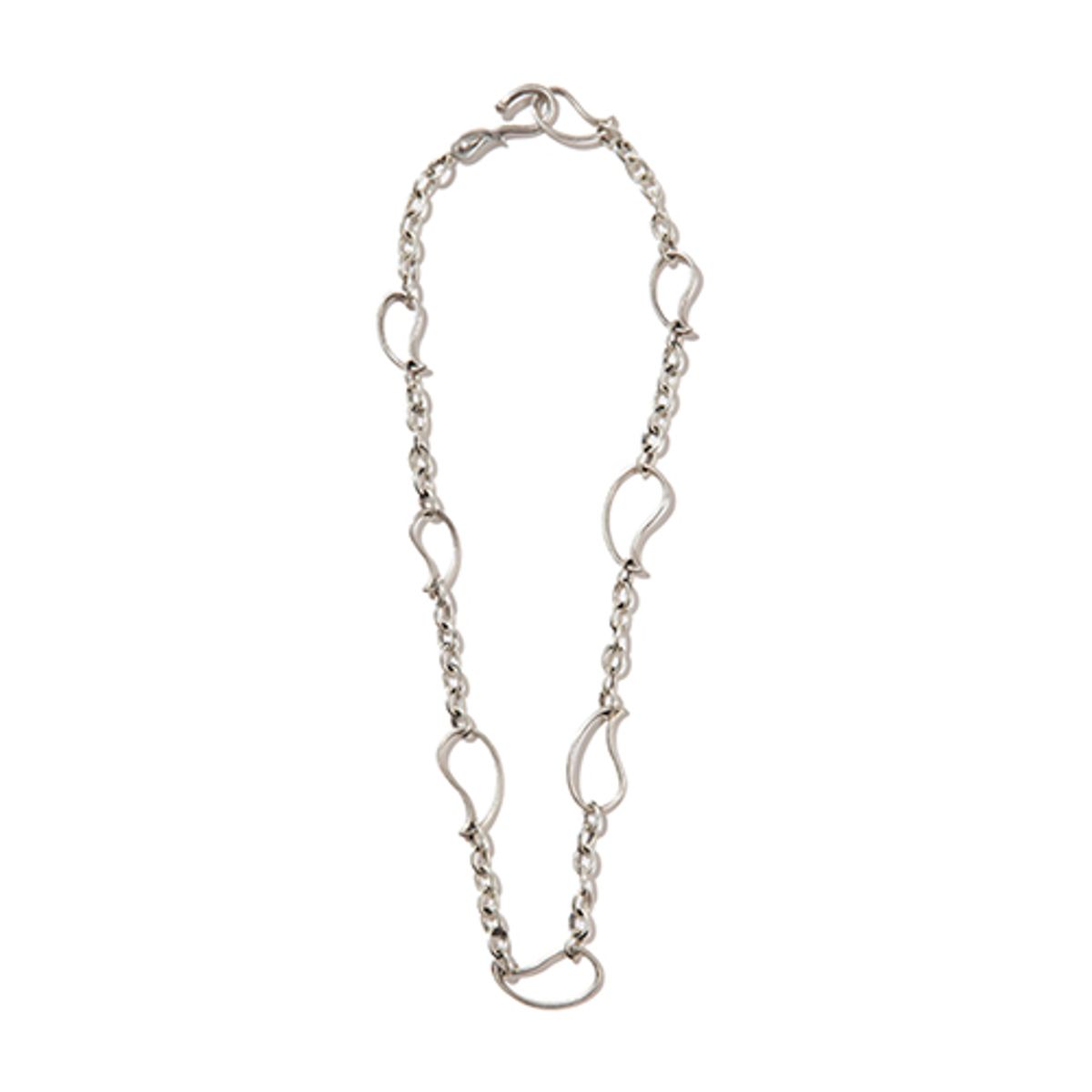 크루치(KRUCHI) line paisley necklace (silver)