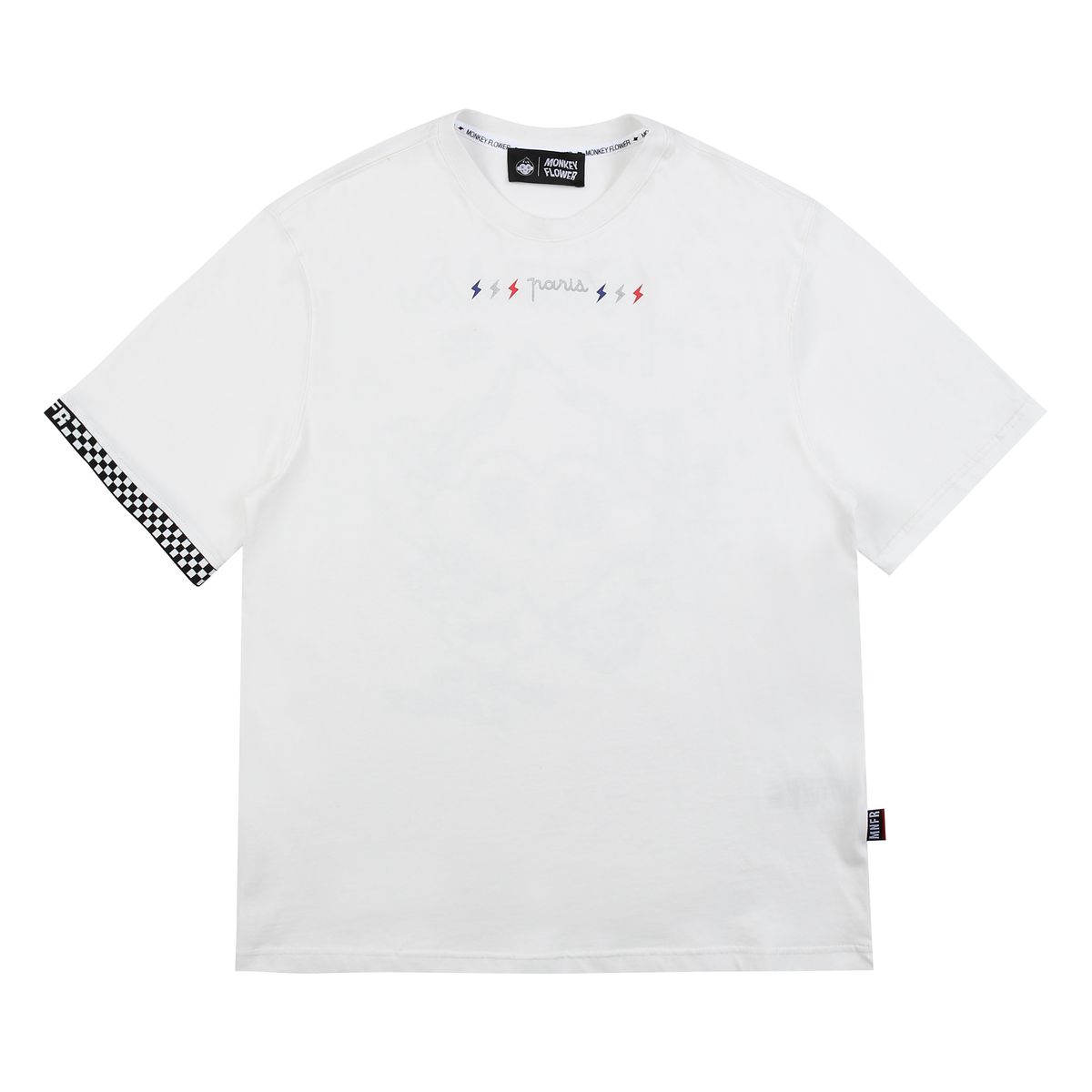 몽키플라워(Monkey Flower) 공용  트로피칼 그래픽 레귤러핏 기본반팔티/MM1WTS04U WHITE