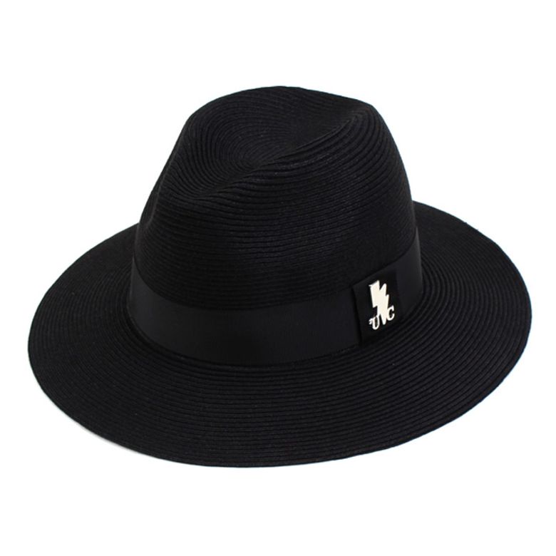 Soft Summer Black Long Fedora 여름페도라