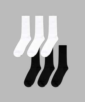 [6PACK] 1507 모노 트라우져 수피마 코튼 삭스 _ 스노우 화이트/블랙