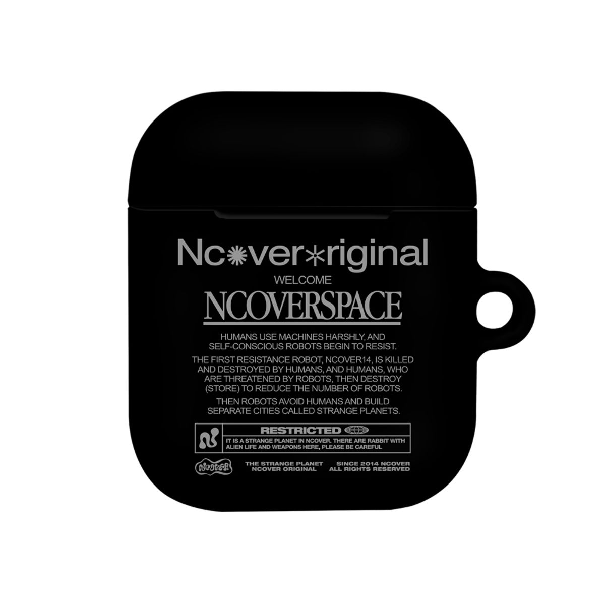 앤커버(NCOVER) NCOVER PLANET TEXT-BLACK(에어팟 하드)