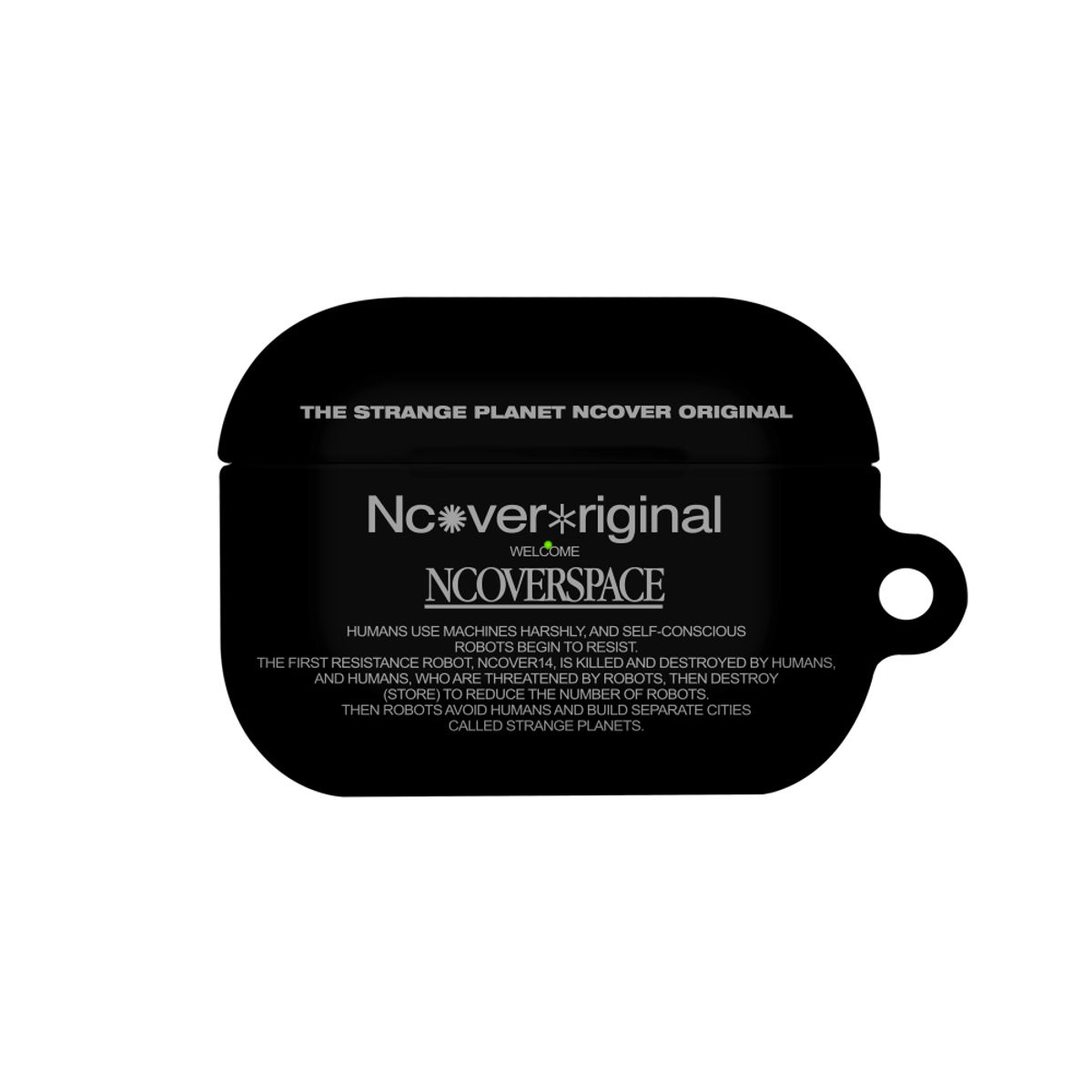 앤커버(NCOVER) NCOVER PLANET TEXT-BLACK(에어팟프로 하드)