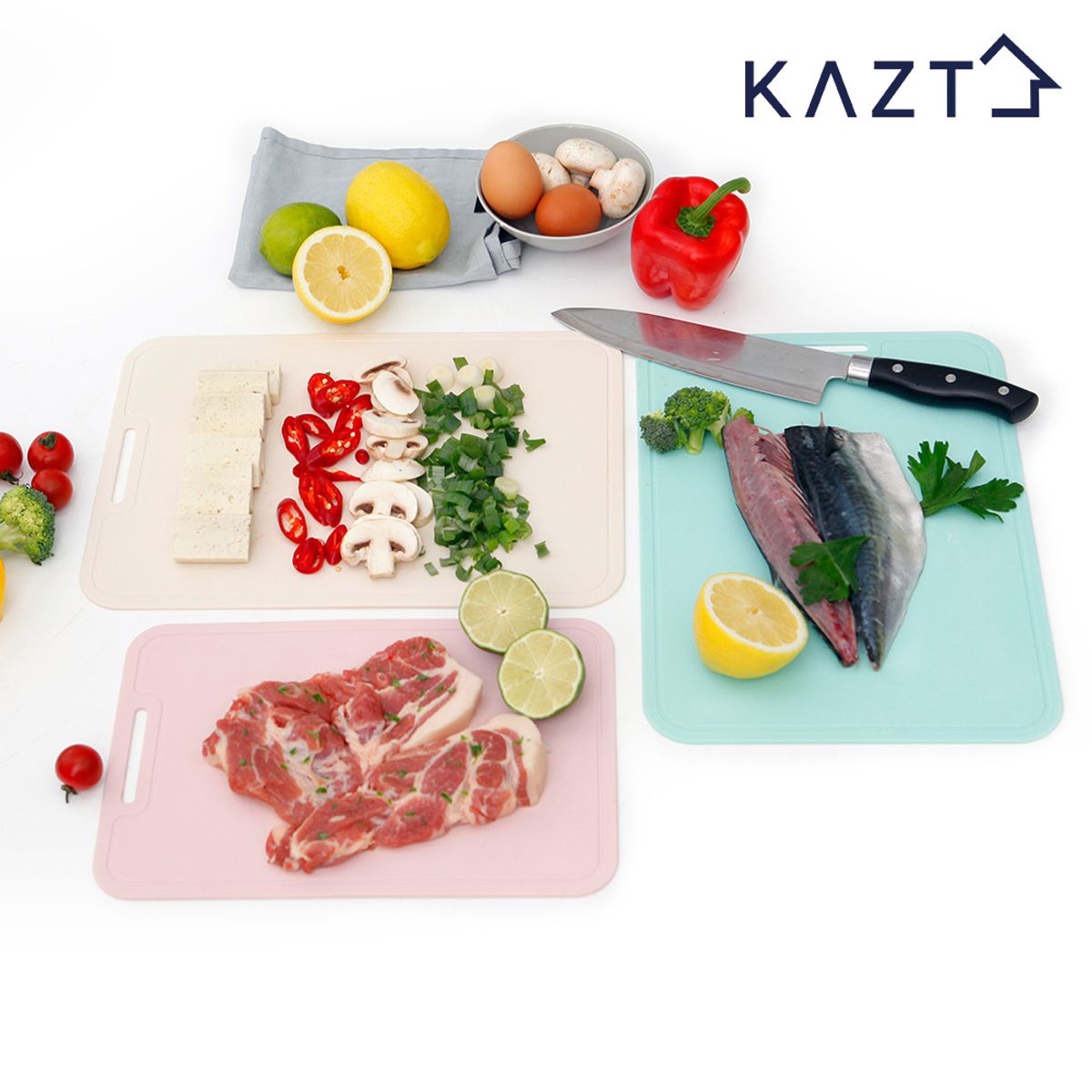 가쯔(KAZT) 심플쿡 국산 인덱스 도마 대3개 세트