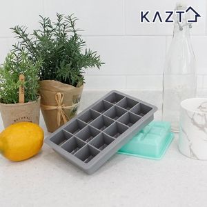 파스텔 실리콘 아이스큐브 원형 얼음틀 사각 15구 1+1