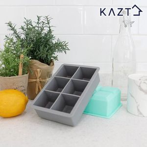 파스텔 실리콘 아이스큐브 원형 얼음틀 사각 6구 1+1