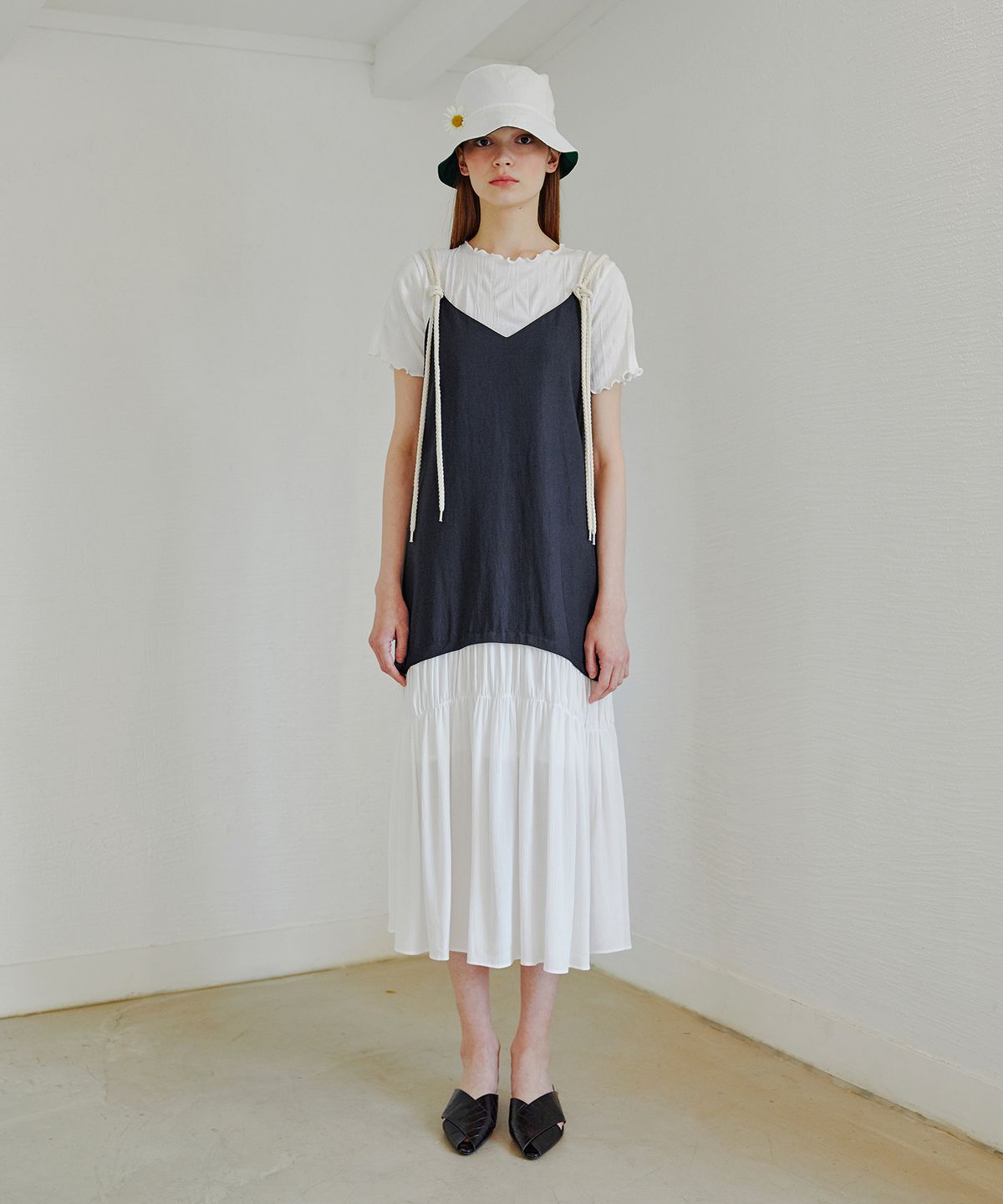 에트몽(ETMON) Rope Strap Dress  Navy