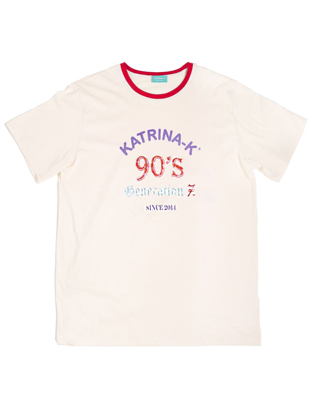 카트리나케이(KATRINA K) 90s Z 반팔 티셔츠-레드