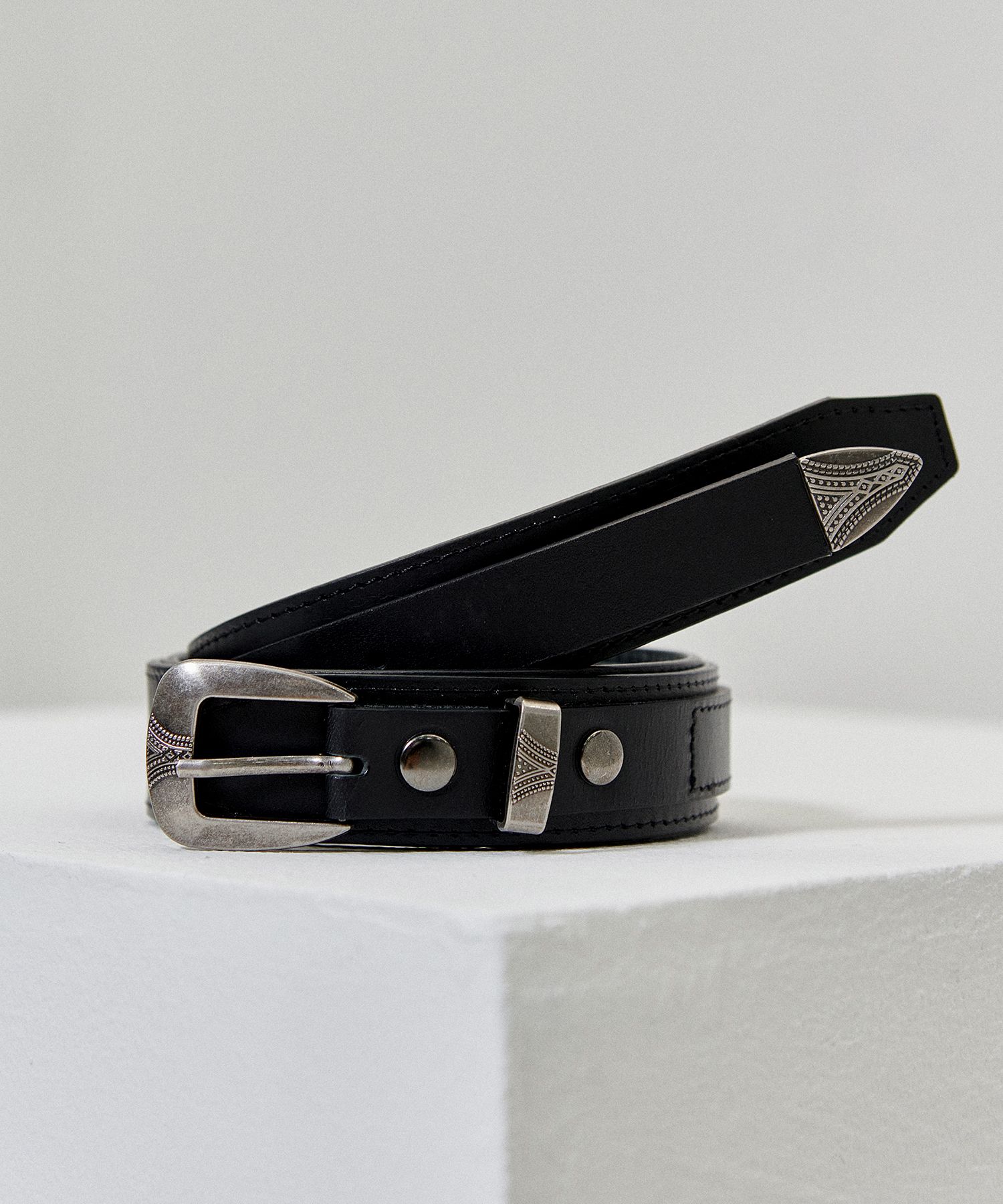 ●DOFFJASON● Minimal Layered Hard Leather Belt DJCOCBT004BL MUSINSA | DOFFJASON Minimal Layered Hard Leather Belt