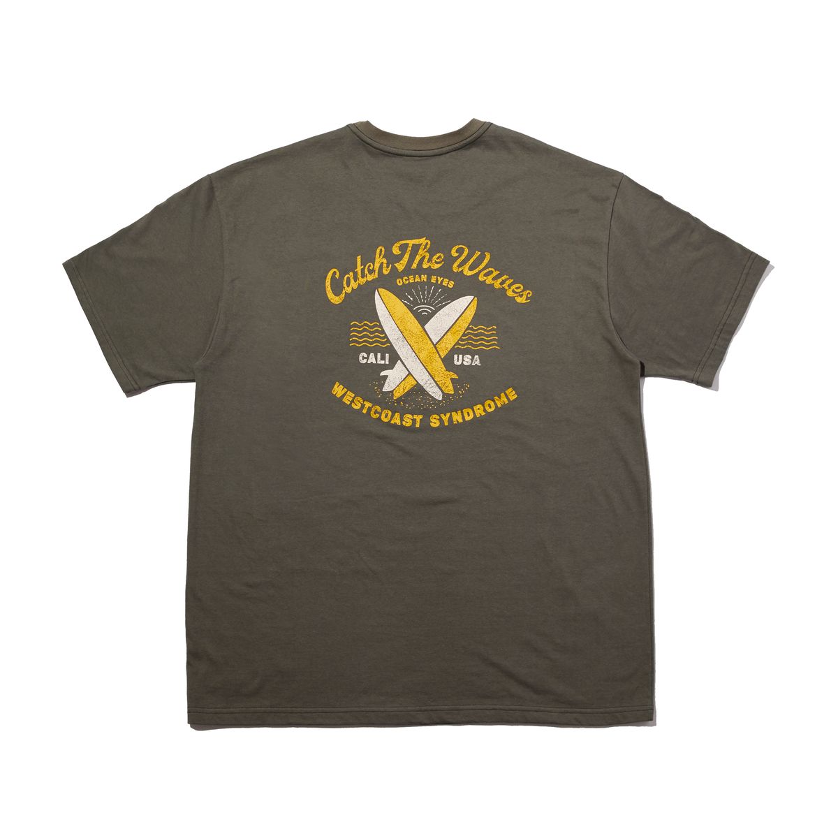 오가프(OGARP) CATCH THE WAVES TEE OLIVE