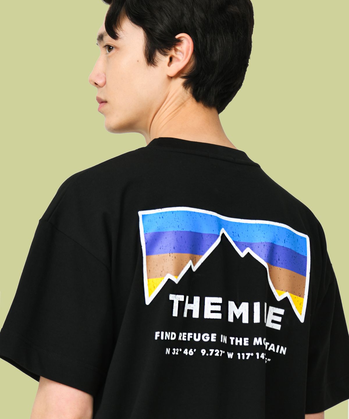 더마일(THEMILE) 파인 마운트 가먼츠 다운 크루넥 [블랙]