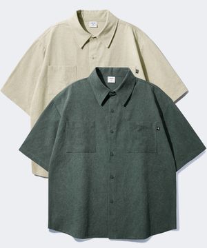 [2PACK] 피그먼트 루즈핏 반팔 셔츠 10종 SMSS4079