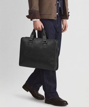 천연소가죽 남성서류가방 T13048  블랙