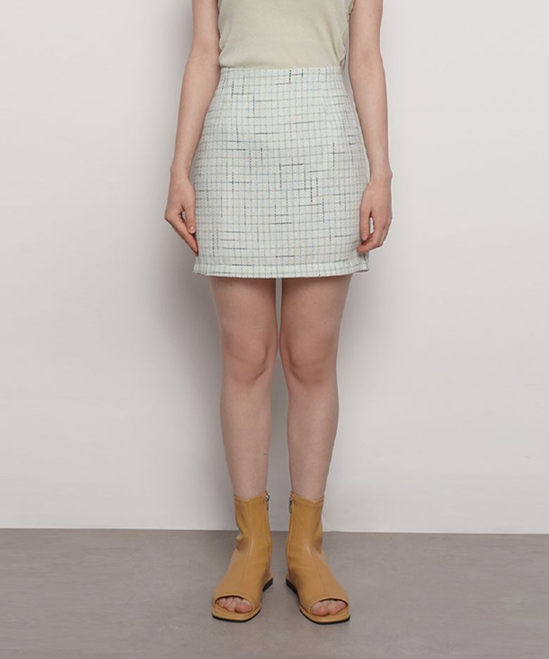 W27 de tweed mini skirt mint