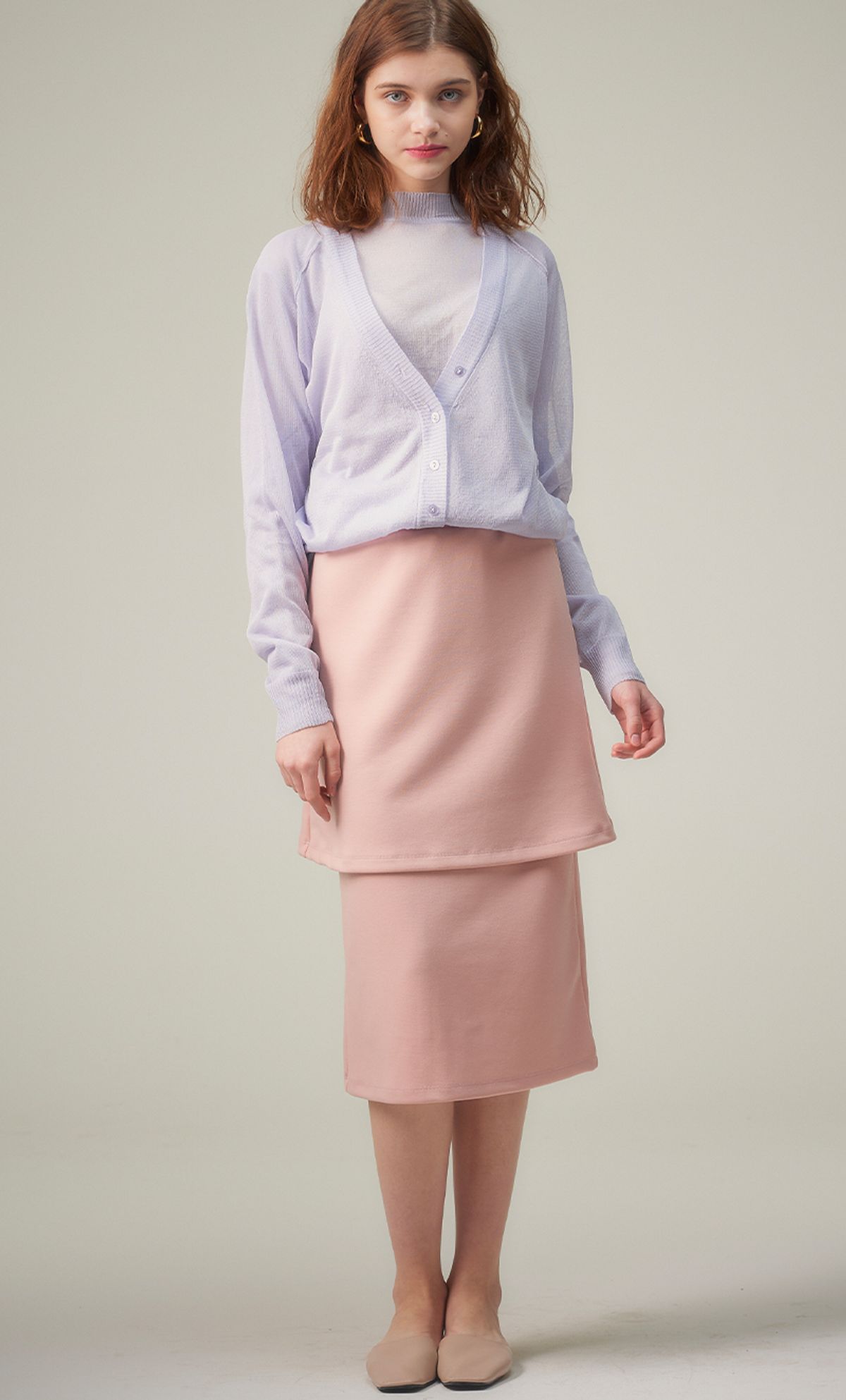 로희어패럴(ROHEE APPAREL) 시스루 풀오버 / 라이트 바이올렛