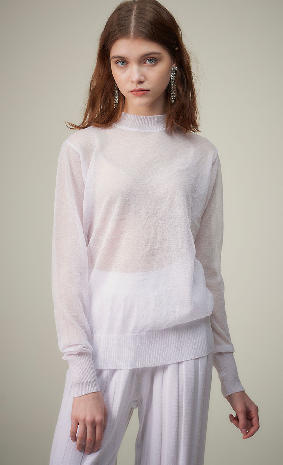 로희어패럴(ROHEE APPAREL) 시스루 풀오버 / 화이트