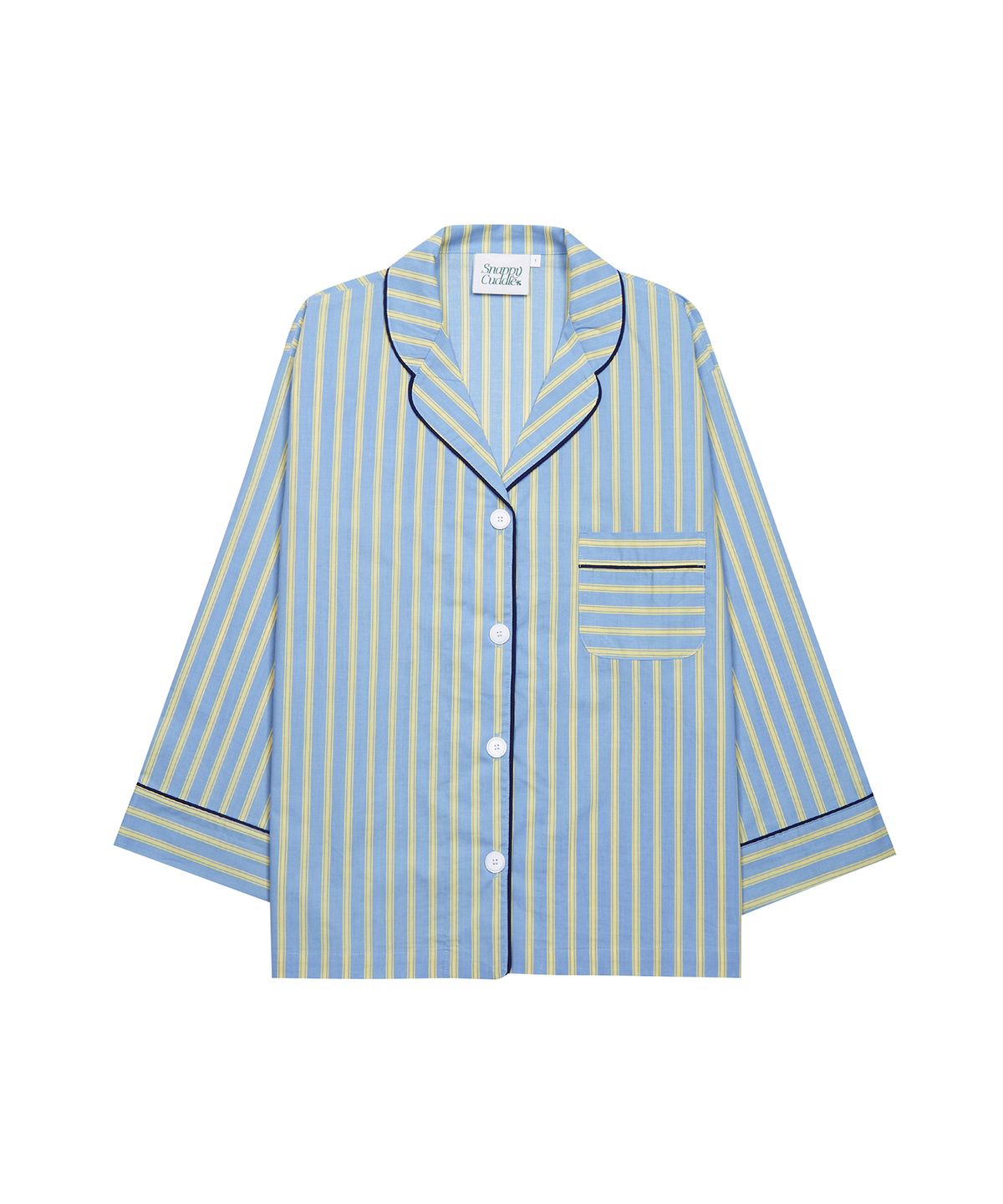 스내피커들(SNAPPY CUDDLE) Chilling Stripe Pajama Set (Blue)