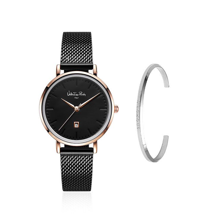 MUSINSA | VALENTINO RUDY Engraved VR1118B-RGBK L+Chronos Cuff