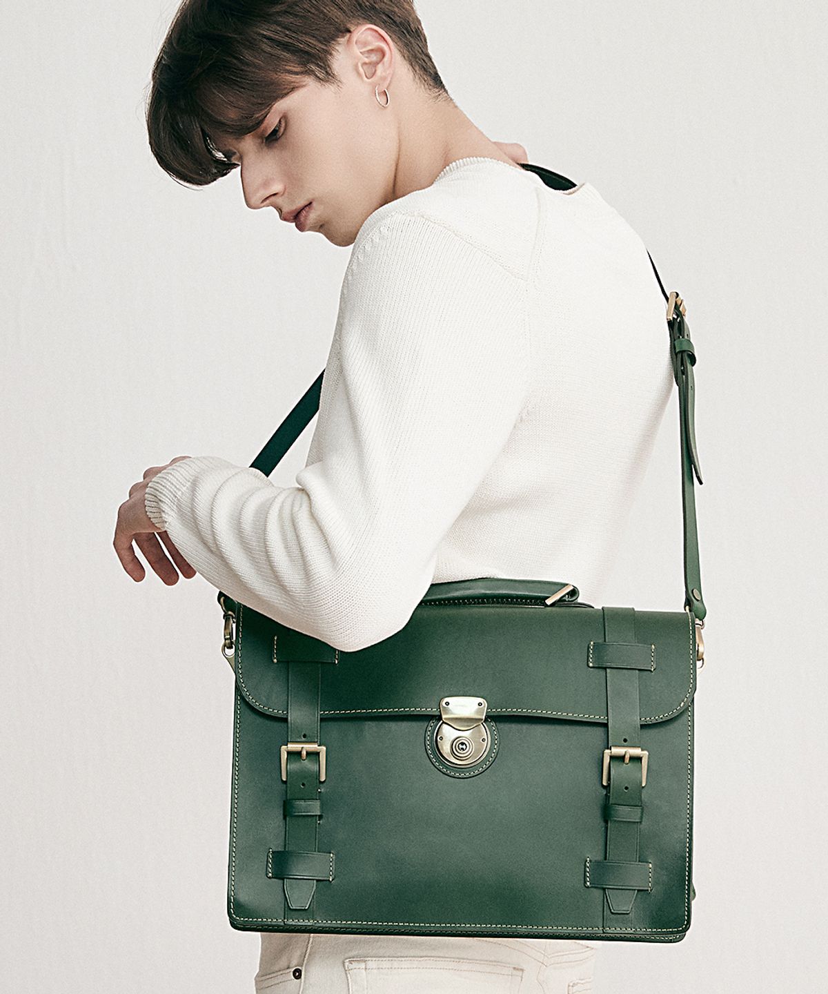 브로그앤머로우(BROGUE AND MORROW) ALX Bag (L/Olive)