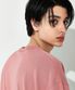 21S5M047 사이드라인 미니라벨 세미 오버핏 반팔 티셔츠 (코랄)
