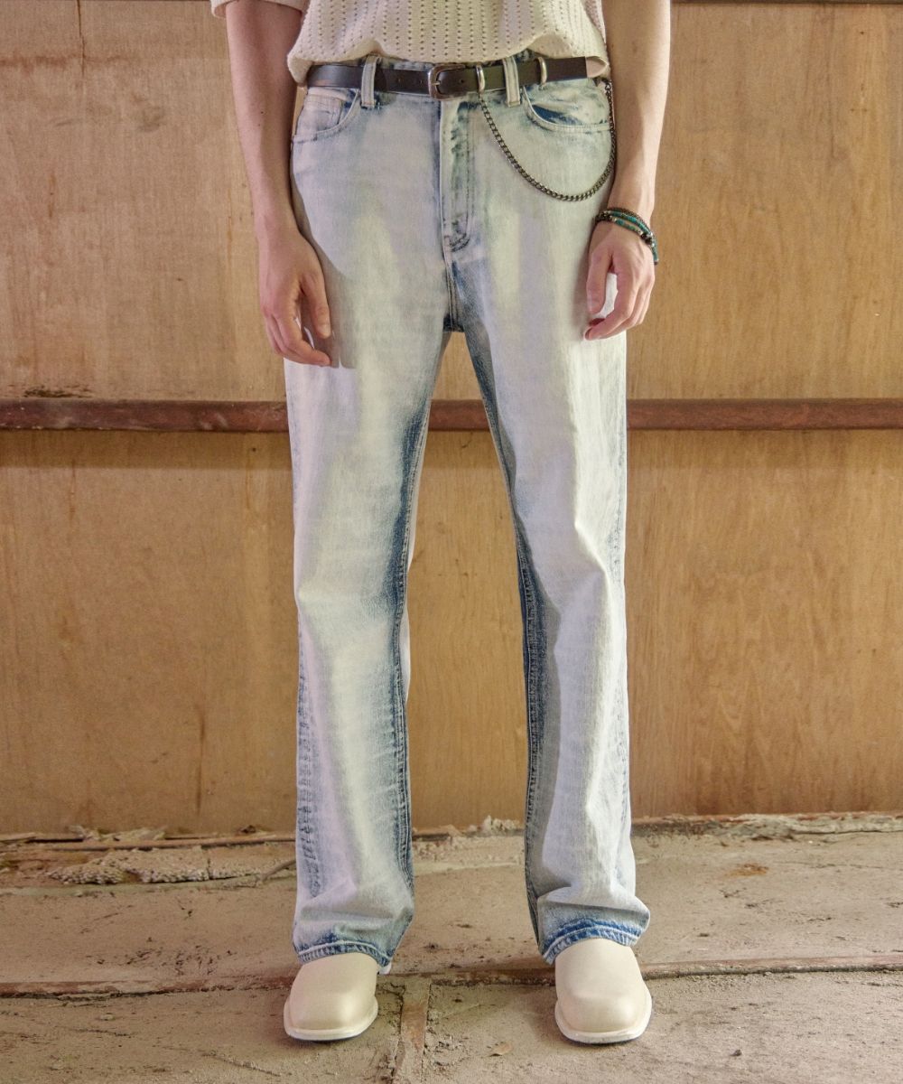 【MAISON MINED】21SS★ ICE BAHN WASHING DENIM PANTS MAISON MINED】21SS☆ ICE BAHN WASHING DENIM PANTS