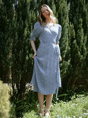 JANE flower lap dress_SKY