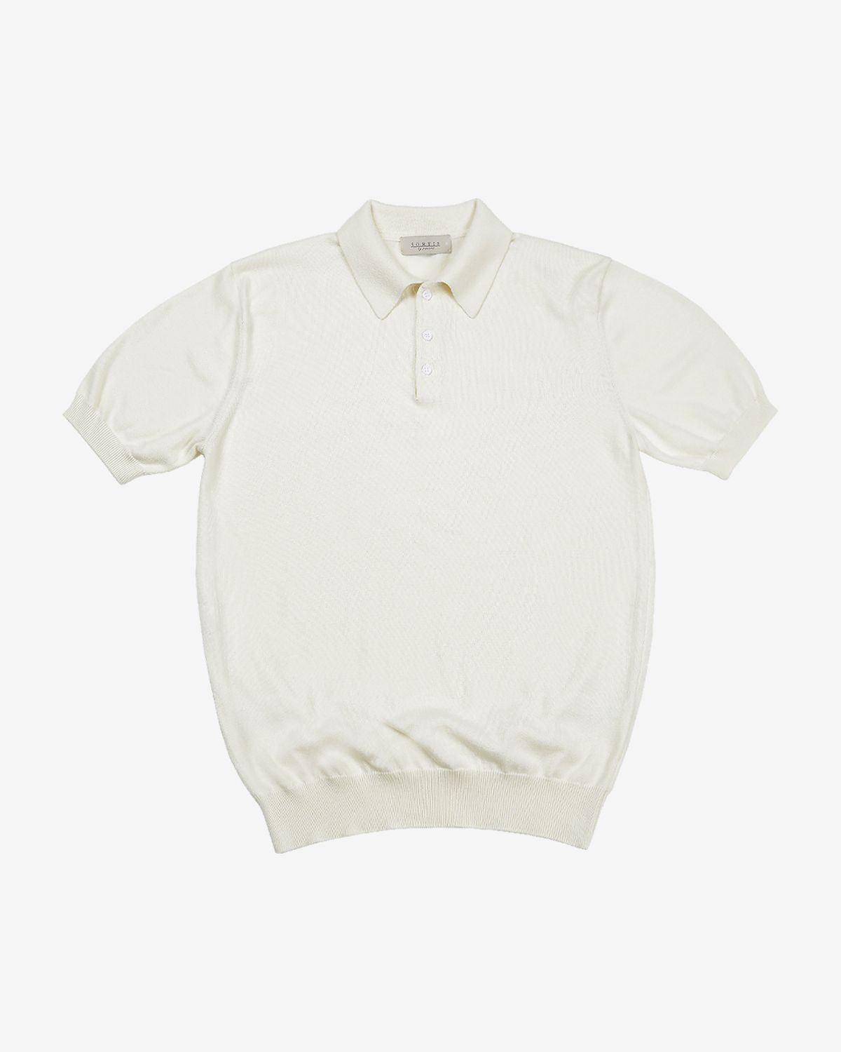 솔티(SORTIE) 14gg Silk Cotton Half Polo Knit (Ivory)