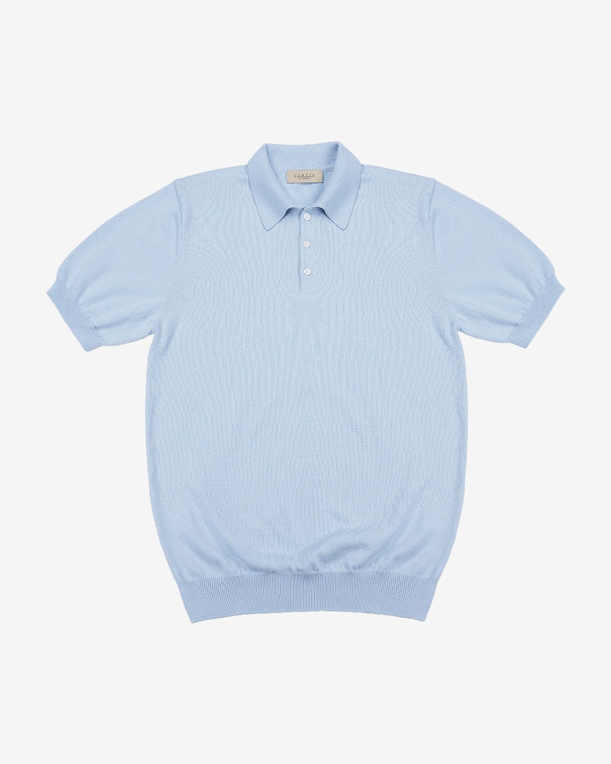 솔티(SORTIE) 14gg Silk Cotton Half Polo Knit (Sky blue)