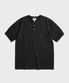 Vintage Short Sleeve Henley Tee Black