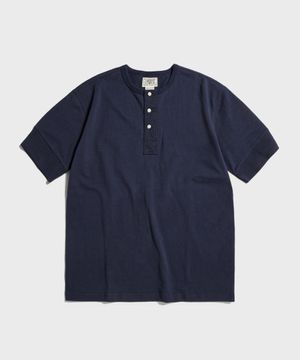 Vintage Short Sleeve Henley Tee Navy