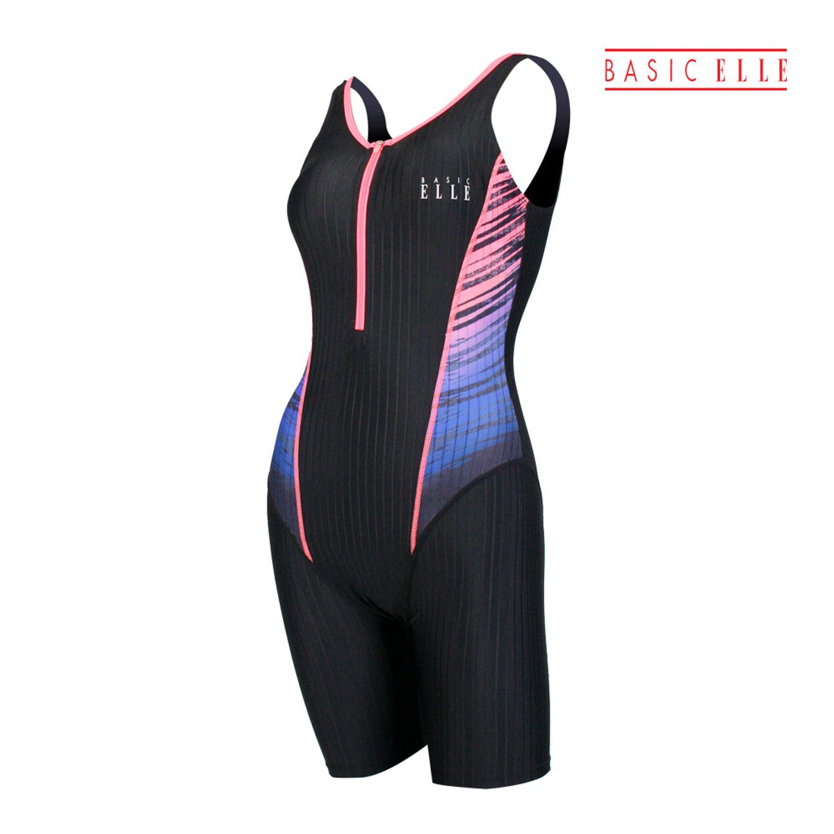 베이직엘르(BASIC ELLE) 여자 집업 반전신 실내 원피스 수영복 BEF-T101K