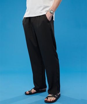 MEN 쿨링 냉장고 와이드 밴딩 슬랙스 팬츠 [BLACK] 여름바지 긴바지 ver.