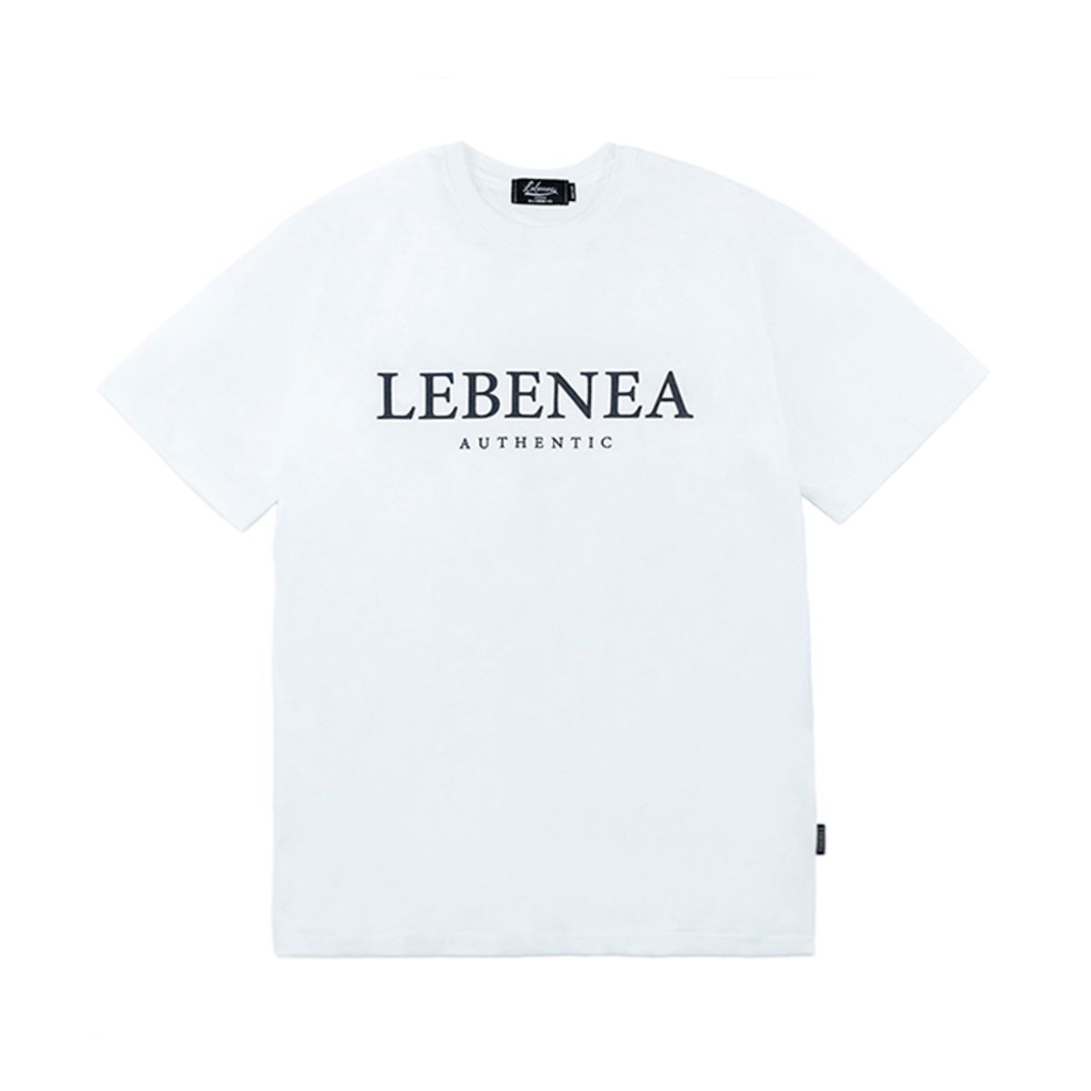 레베니아(LEBENEA) 풀로고 프린팅 티셔츠 화이트
