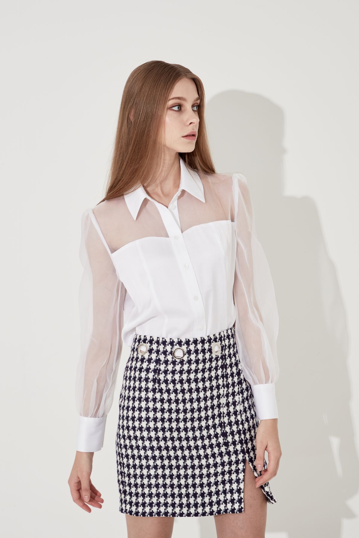 채뉴욕(CHAENEWYORK) Crispy Bustier shirts [White]
