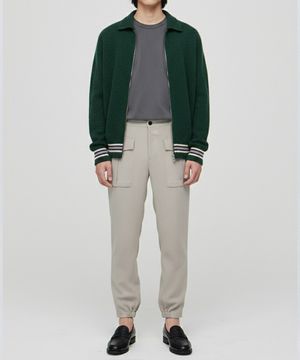 휴비스 앞포켓 하프 카고 조거