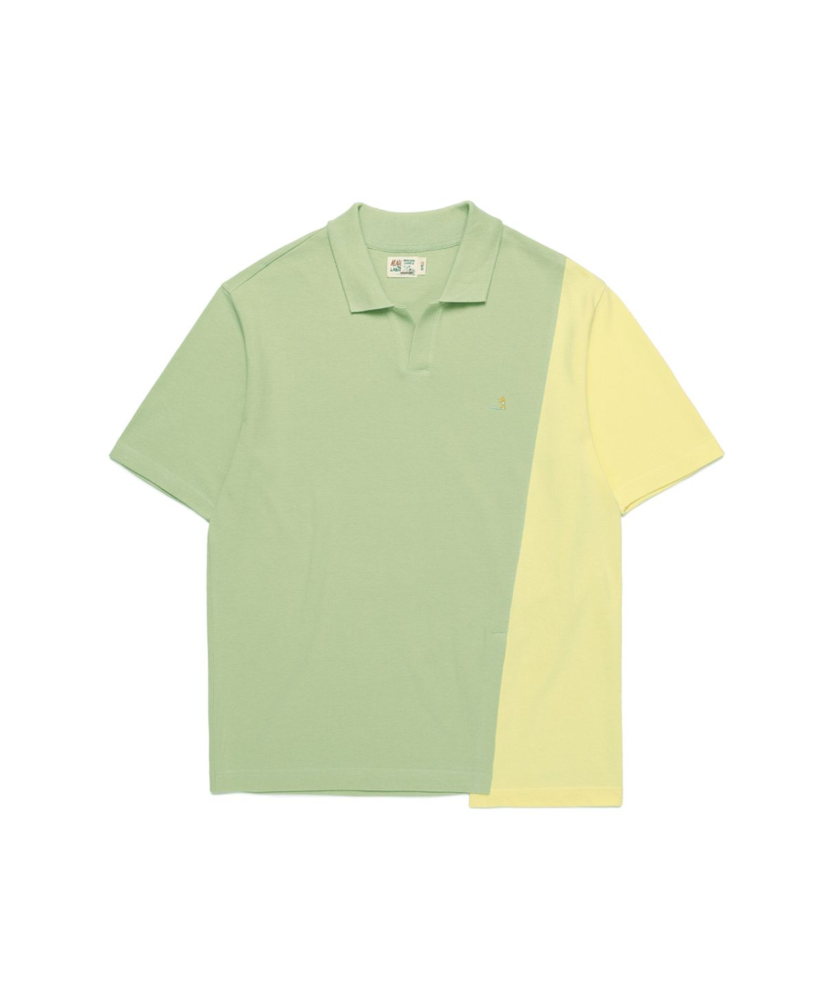 엠니(M.Nii) M.Nii x LAB12 Coloring OVER FIT PK T-Shirts / Mint+Yellow