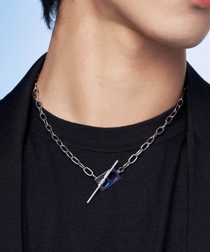 SQUARE TOGGLE BAR CHAIN NECKLACE