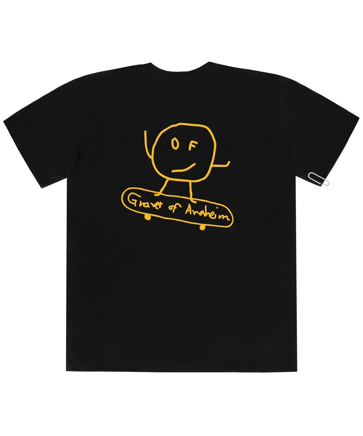 그레이버(GRAVER) [UNISEX]라인 도트보드 백프린팅 반팔티_블랙