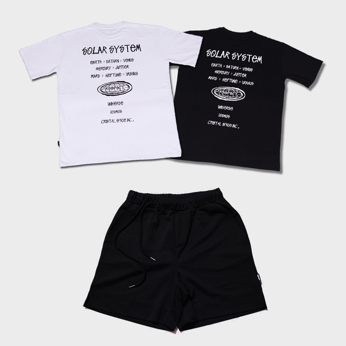 리스펙트(RESPECT) [패키지] Solar system tee + slack half pants