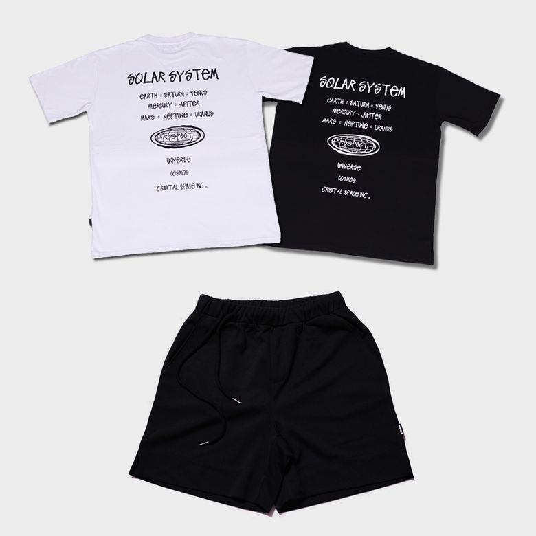 [패키지] Solar system tee + slack half pants