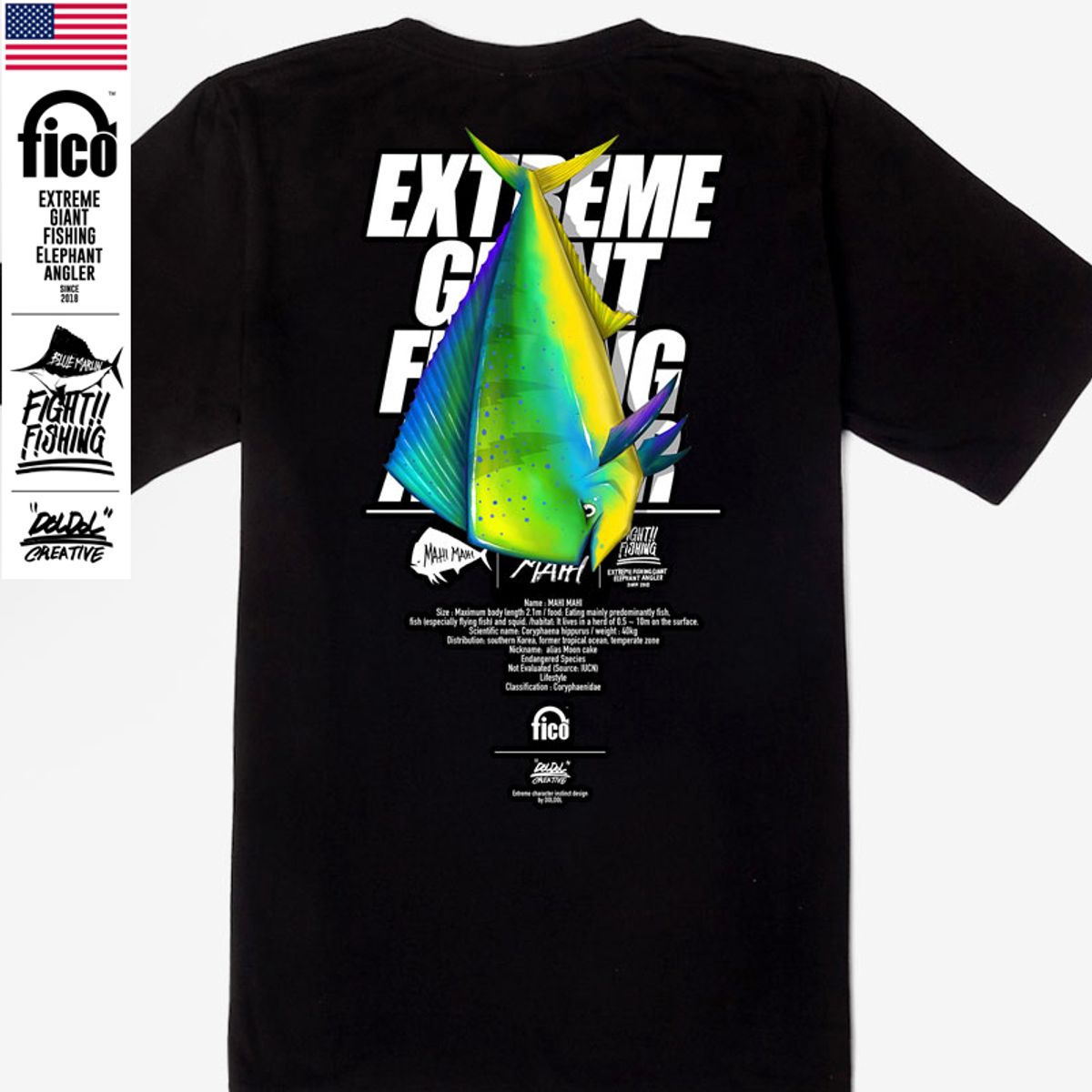 돌돌(DOLDOL) FICO_tshirts-51 익스트림 낚시 브랜드 피코 캐릭터 그래픽 티셔츠