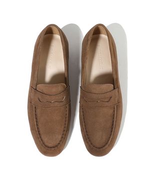 플랫디자인 슬림 유팁라인 스웨이드 페니로퍼 7100-QS [MID BROWN]